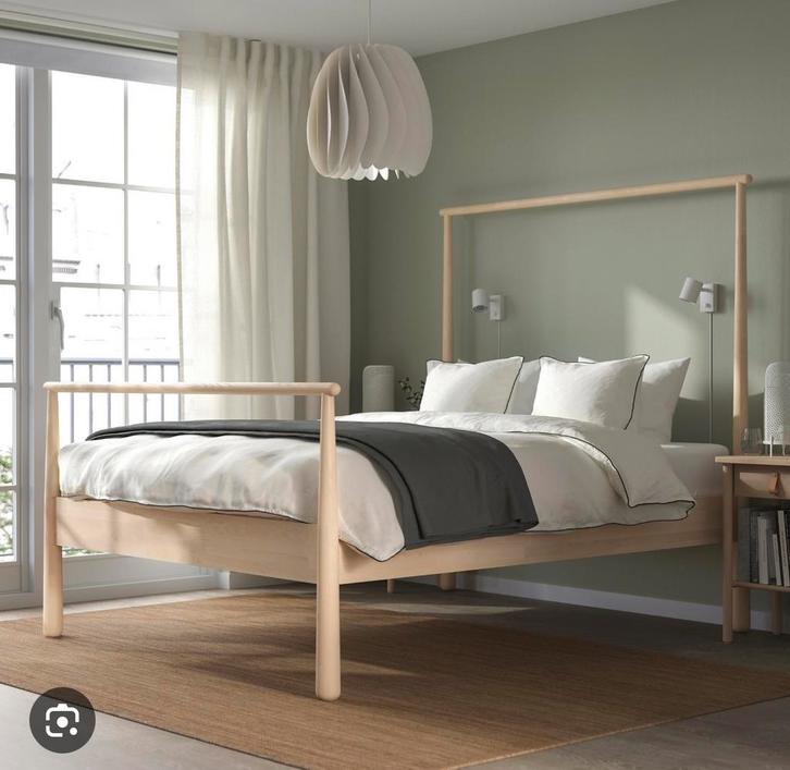 Gjora bed  Ikea 1.40 - 2.00, Huis en Inrichting, Slaapkamer | Bedden, Gebruikt, Tweepersoons, 140 cm, Hout, Wit, Ophalen of Verzenden