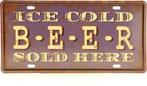 Wandbord Ice Cold Beer, Ophalen of Verzenden, Nieuw