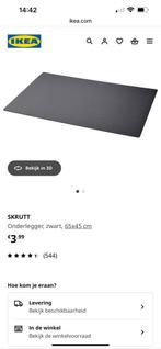 4x IKEA Bureau onderlegger 65x45 cm zwart, Ophalen, Nieuw