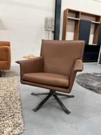 2 Design on Stock Djenne fauteuils bruin leer Design stoel, Huis en Inrichting, Fauteuils, Nieuw, Leer, Ophalen of Verzenden, 75 tot 100 cm