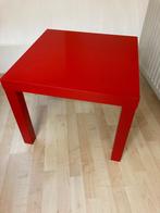 Ikea LACK tafeltje - rood - 55x55 cm, 45 tot 60 cm, Gebruikt, Vierkant, IKEA