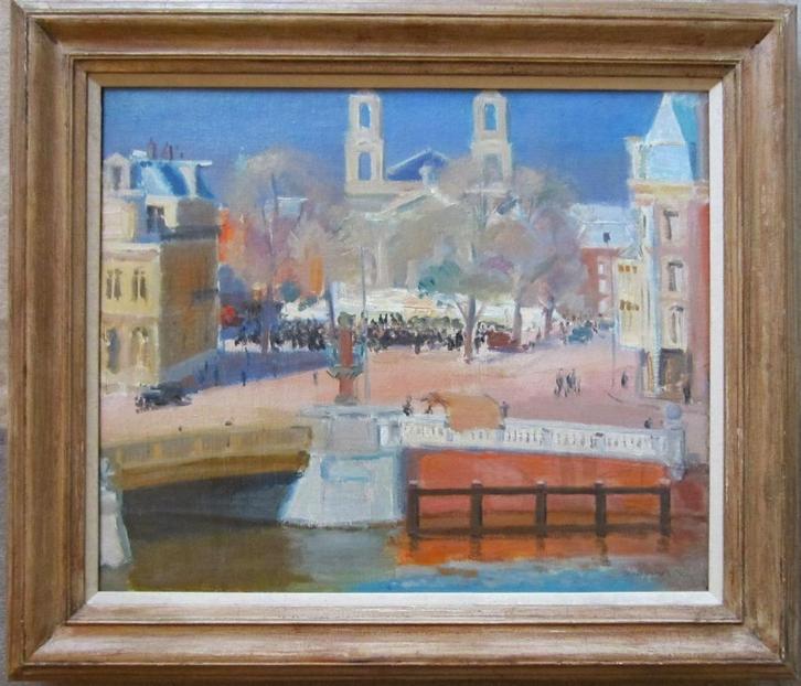 AFGEBEELD in boek==Bob Buys 1912-1970==A'dam Waterlooplein, Antiek en Kunst, Kunst | Schilderijen | Klassiek, Ophalen