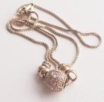 Mooie gouden ketting met hangertjes 14 karaats, Met hanger, Gebruikt, Verzenden, Goud