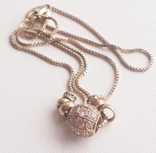 Mooie gouden ketting met hangertjes 14 karaats, Sieraden, Tassen en Uiterlijk, Kettingen, Gebruikt, Goud, Goud, Met hanger, Verzenden