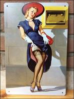 50s PIN UP Fifties Girl Metalen Wandbord Gil ELVGREN, Verzenden, Overige typen
