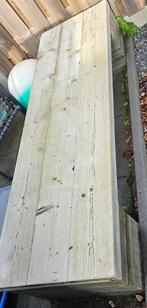 Tegels en hout, Tuin en Terras, Tuinbanken, Ophalen, Gebruikt, Hout