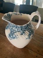 Antieke Engelse Kan met Blauw Bloemmotief, Ophalen of Verzenden