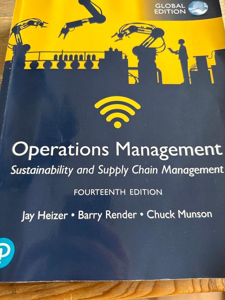 Operations Management - Heizer, Render, Munson, Boeken, Studieboeken en Cursussen, Zo goed als nieuw, HBO, Ophalen of Verzenden