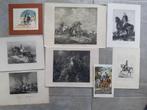 10b / 8 gravures en litho 19e eeuw van militairen en paarden, Antiek en Kunst, Kunst | Etsen en Gravures, Ophalen of Verzenden