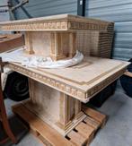 Eettafel + salontafel marmer Manhatten, Ophalen, Gebruikt, Rechthoekig, 50 tot 100 cm