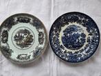 Regout(2x)  Delftsblauw wandbord decor DAMASCUS + AMAZONE, Antiek en Kunst, Antiek | Wandborden en Tegels, Ophalen of Verzenden