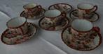 Antieke Japanse 5 kopjes en 6 schotels - periode 1875 - 1880, Antiek en Kunst, Curiosa en Brocante, Ophalen of Verzenden