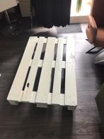 Pallet wit geschilderd met wieltjes, Ophalen, Gebruikt