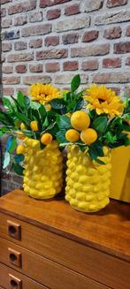 2 citroen vaas vazen action !, Minder dan 50 cm, Nieuw, Glas, Ophalen of Verzenden