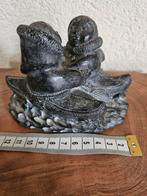 Inuit Soapstone Beeldje van Familie in Boot, Ophalen