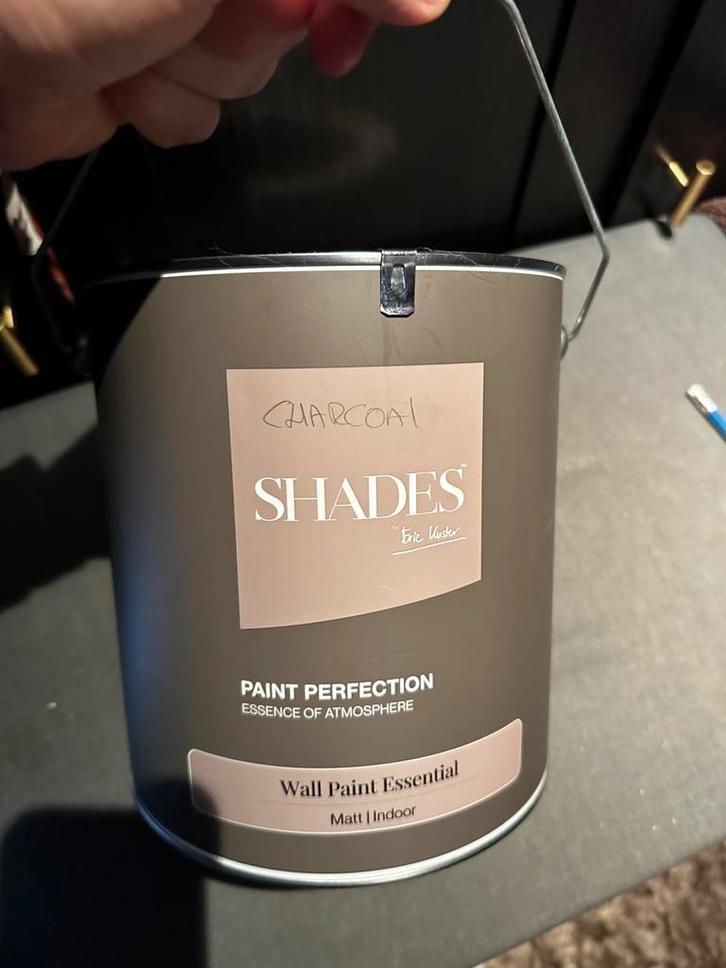 Shades by Eric Kuster Muurverf Charcoal, Doe-het-zelf en Verbouw, Verf, Beits en Lak, Nieuw, Ophalen of Verzenden