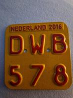 Oude Nederlandse kentekenplaat - D.W.B. 578 - 2016, Auto diversen, Kentekenplaathouders, Ophalen of Verzenden, Gebruikt