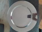 Bord zilver dienblad decoratieschaal, Ophalen, Gebruikt, Rond, Overige materialen