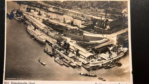 Rotterdamsche Lloyd Haven Rotterdam jaren 30 Lloydkwartier, Verzamelen, Scheepvaart, Gebruikt, Kaart, Foto of Prent, Motorboot