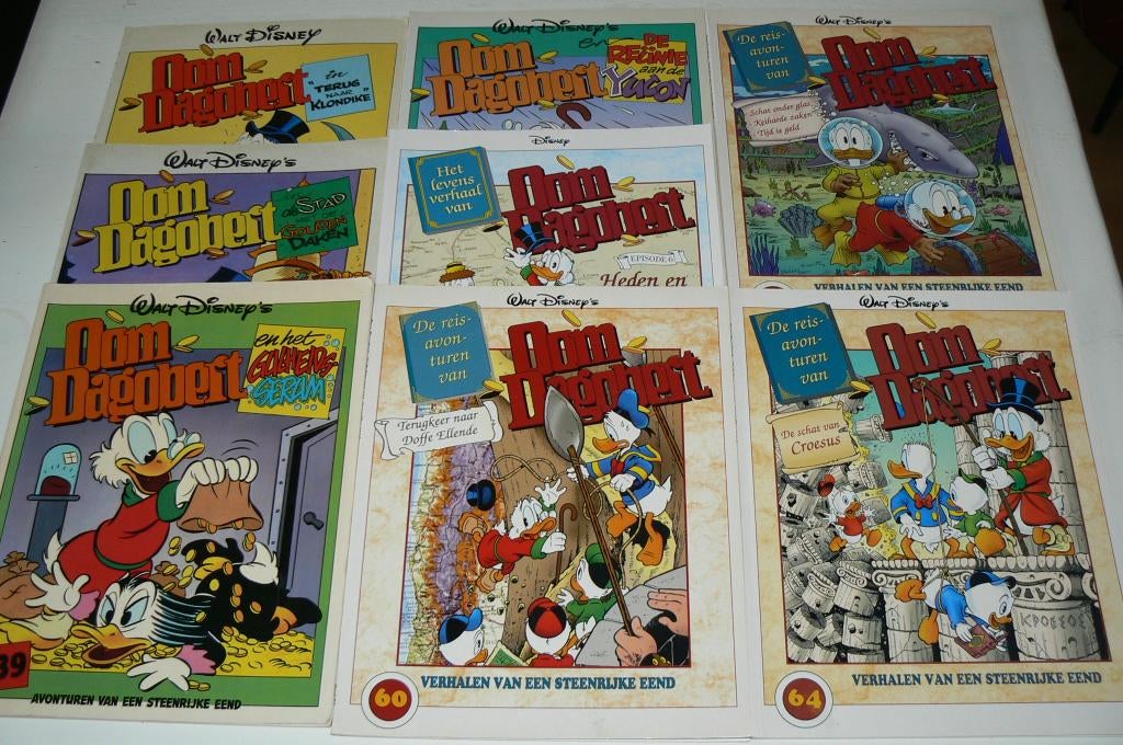 Verzameling van 9 Oom Dagobert albums. Ook losse verkoop., Boeken, Stripboeken, Meerdere stripboeken, Ophalen of Verzenden, Zo goed als nieuw