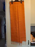 Warm oranje amberkleurige grote sjaal/omslagdoek, wol+ zijde, Maat 46/48 (XL) of groter, Ophalen of Verzenden, Zo goed als nieuw