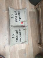PTT Postzak Kussens - Vintage Charme, Huis en Inrichting, Woonaccessoires | Kussens, Ophalen, Gebruikt, Beige, Vierkant