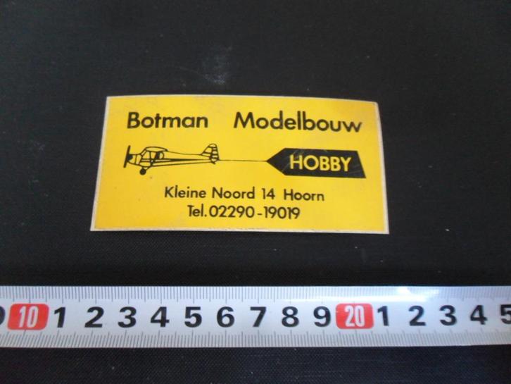 sticker Hoorn  BOTMAN Modelbouw Hobby  Kleine Noord 14, Verzamelen, Stickers, Zo goed als nieuw, Ophalen