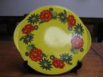 Kleurrijke vintage taartschotel , staffel stoneware Germany, Antiek en Kunst, Ophalen of Verzenden
