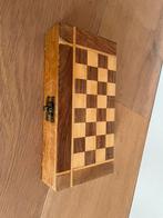 Mini of klein reis schaakspel van hout, Ophalen of Verzenden, Zo goed als nieuw