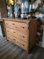 Antiek grenen ladekast, Huis en Inrichting, Kasten | Ladekasten, Ophalen, Gebruikt, 50 tot 75 cm, 100 tot 150 cm