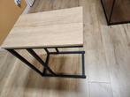 Bijzettafel - Rechthoekig - Hout & Metaal, Ophalen, Minder dan 45 cm, Minder dan 55 cm, Gebruikt