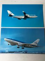 2 ansichtkaarten KLM, Verzenden, Zo goed als nieuw, Kaart, Foto of Prent