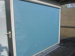 Zonnescherm screen blauw, Tuin en Terras, Zonneschermen, Ophalen, Gebruikt, 150 tot 300 cm, 250 cm tot 450 cm