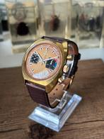 Vintage yema chronograaf 38mm valjoux watch horloge landeron, Ophalen of Verzenden, Zo goed als nieuw, Zwart, Android