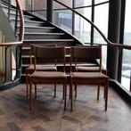 Set van 4 Teak stoelen Johannes Andersen, Hout, -, Scandinavisch, Ophalen of Verzenden