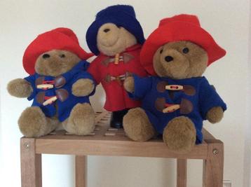 3 pluche sierberen, Familie Paddington -  beschikbaar voor biedingen