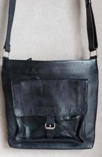 Saccoo leren dames  kantoor/ tas zwart, Ophalen of Verzenden, Zo goed als nieuw, Zwart, Leer