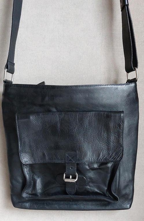 Saccoo leren dames  kantoor/ tas zwart, Sieraden, Tassen en Uiterlijk, Tassen | Schoudertassen, Zo goed als nieuw, Zwart, Leer