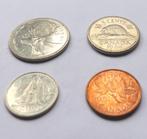 Canadese munten 1 cent 5 10 25 cents Canada, Ophalen of Verzenden, Noord-Amerika, Losse munt