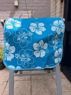 Blauw gebloemde fietstas, Fietsen en Brommers, Ophalen of Verzenden, Gebruikt