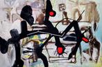 WHA . Pantki -- schilderij - abstract _ 145x95cm, Ophalen