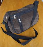 Nieuw! Donkerbruine ribbelstof school-/schoudertas Obsessed., Sieraden, Tassen en Uiterlijk, Tassen | Schooltassen, Ophalen, 30 tot 40 cm