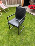 6 eetkamerstoelen, Huis en Inrichting, Ophalen, Gebruikt, Zwart, Metaal