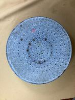 Oude grijs gewolkte emaille afdruipschaal lekschaal vergiet, Ophalen of Verzenden