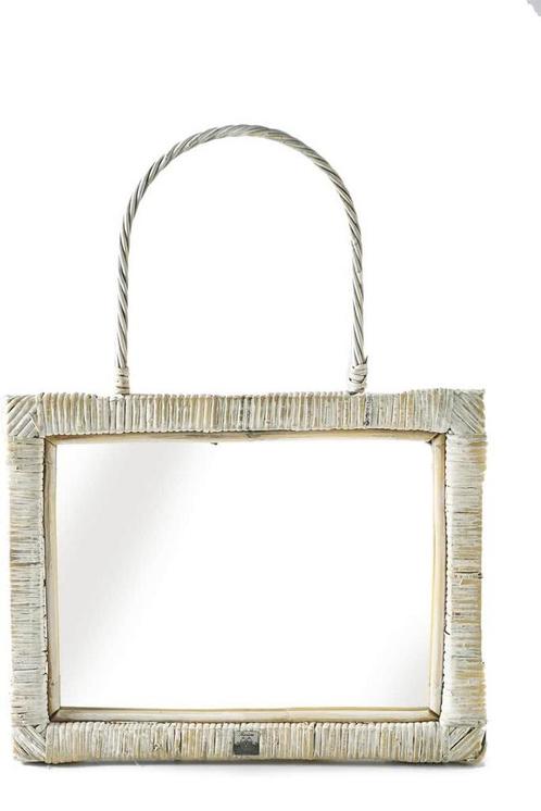 2x Riviera Maison rustic rattan mirror Rectangular spiegel, Huis en Inrichting, Woonaccessoires | Spiegels, Nieuw, Minder dan 50 cm