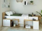 Gaby kajuitbed met bureau en bergruimte - Wit/eiken