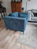 Kobalt Blauwe Fauteuil - Stijlvol en Comfortabel, Ophalen, 75 tot 100 cm, Zo goed als nieuw, 100 tot 125 cm