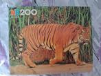 MB Puzzle - Tijger - 200 stukjes, Ophalen of Verzenden, Meer dan 50 stukjes, Gebruikt, 6 jaar of ouder