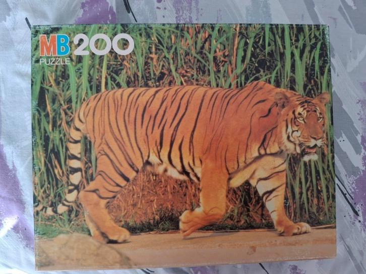 MB Puzzle - Tijger - 200 stukjes, Kinderen en Baby's, Speelgoed | Kinderpuzzels, Gebruikt, 6 jaar of ouder, Meer dan 50 stukjes