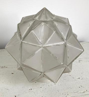jaren 30 lamp art deco gesatineerde stervormige glaskap beschikbaar voor biedingen